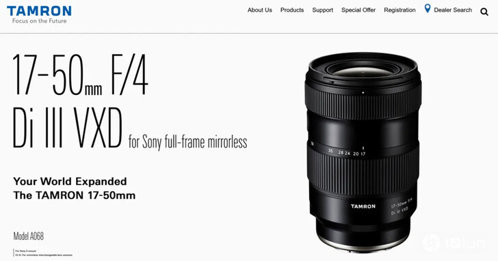 TAMRON 17-50mm F/4 Di III VXD（A068）将于10月19日发布