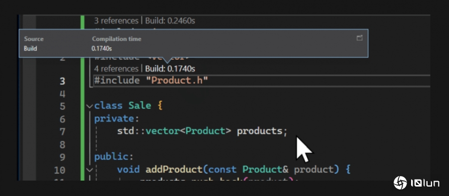 Visual Studio 2022将可诊断#include指令参照与编译时间