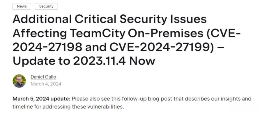 JetBrains紧急修补TeamCity漏洞，但惹毛通报的安全厂商