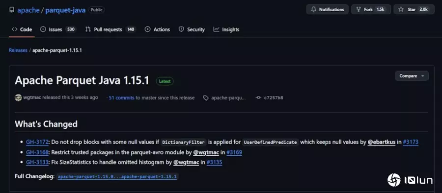 开源栏式存储格式Apache Parquet有被执行任意程序代码的严重漏洞