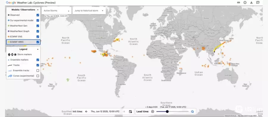 Google发布Weather Lab互动网站以预测热带气旋