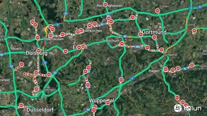 Google地图错误显示公路封闭　导致德国假期交通大混乱