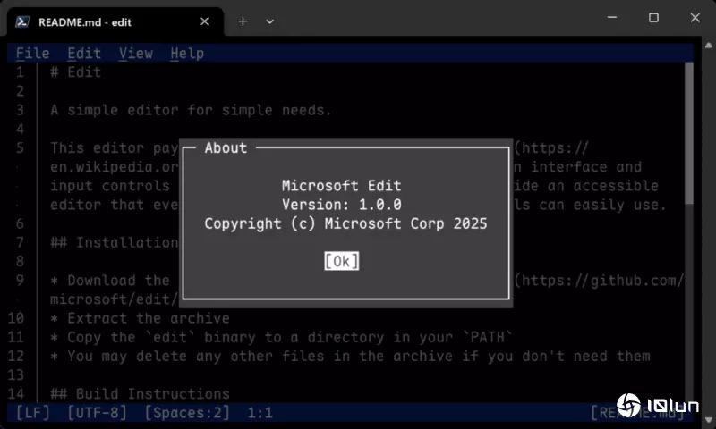 MS-DOSEditor文本编辑器重出江湖，34年后大更新、跨平台支持Linux
