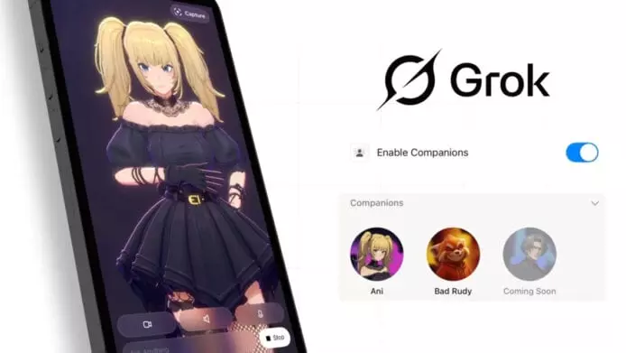 Grok动漫AI美女推伴侣模式　Ani可换性感衣装 高端付费功能每月30美元