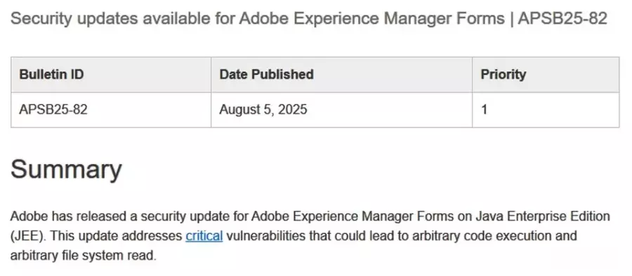 Adobe紧急修补电子表单平台AEM Forms零时差漏洞
