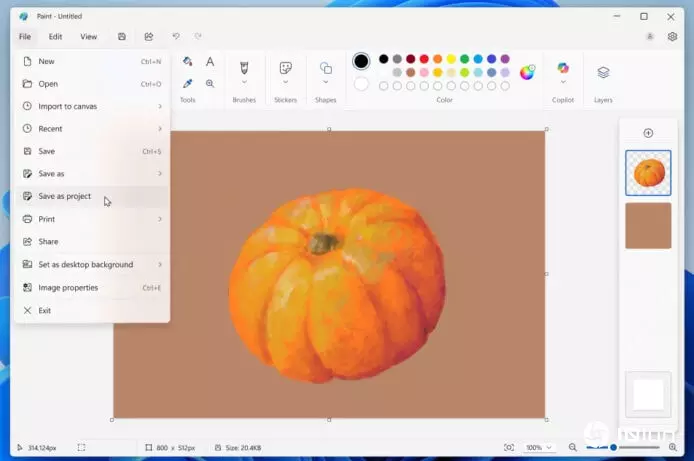 小画家添加项目文件功能　类似Photoshop .psd格式提供更丰富功能
