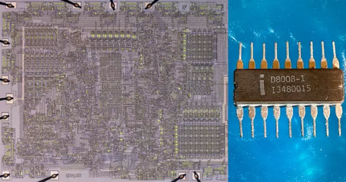微观艺术拼接216张照片 重现Intel首款8位元处理器i8008原貌