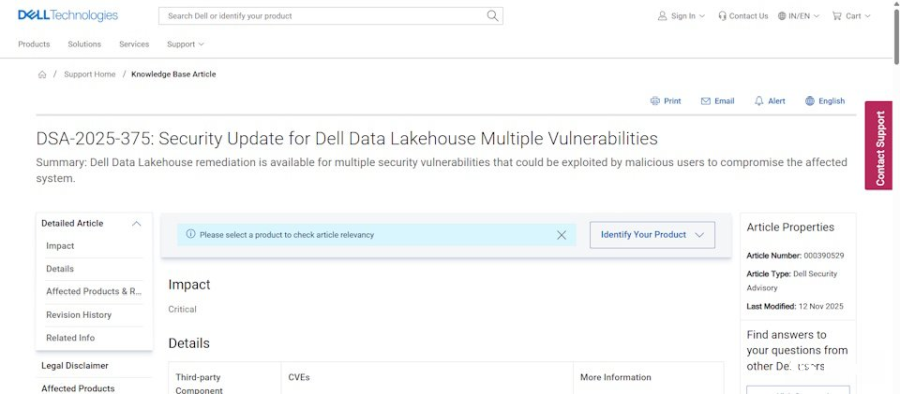 Dell修补Data Lakehouse重大EoP漏洞