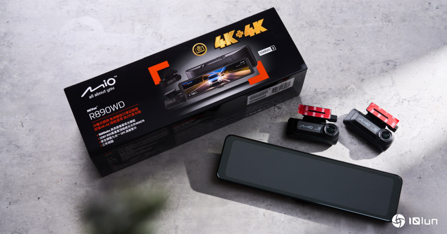 Mio MiVue R890WD后视镜型行车记录仪开箱评测：前后双4K日夜都清晰，无死角电子后视镜有感升级！